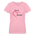 Women's V-Neck T-Shirt - pink
