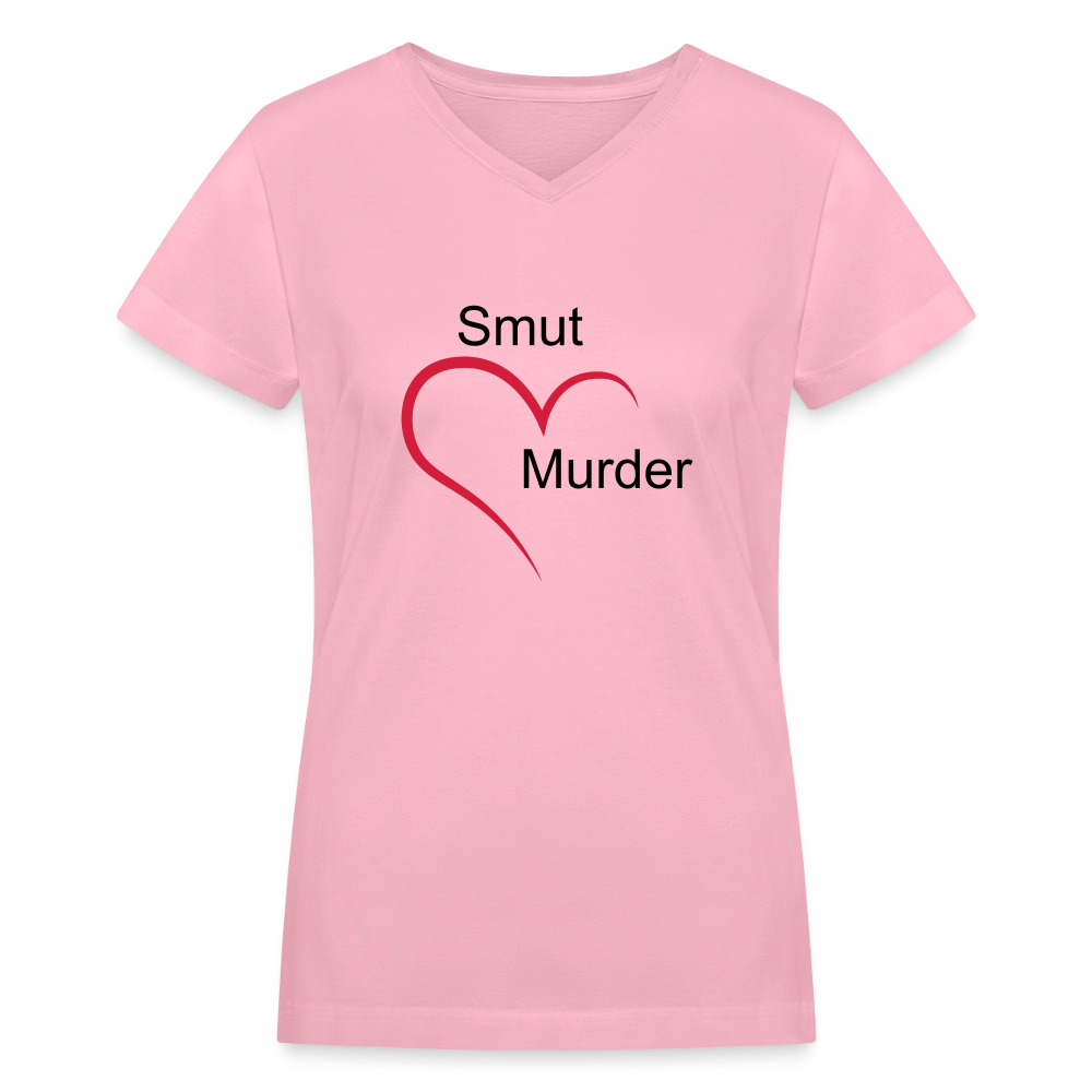 Women's V-Neck T-Shirt - pink