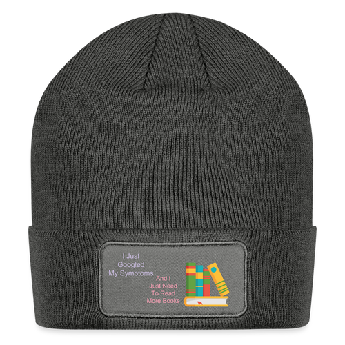 Patch Beanie - charcoal grey