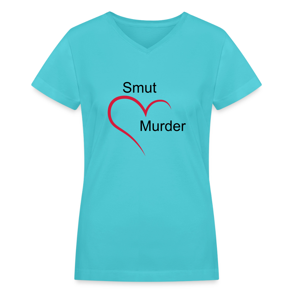 Women's V-Neck T-Shirt - aqua