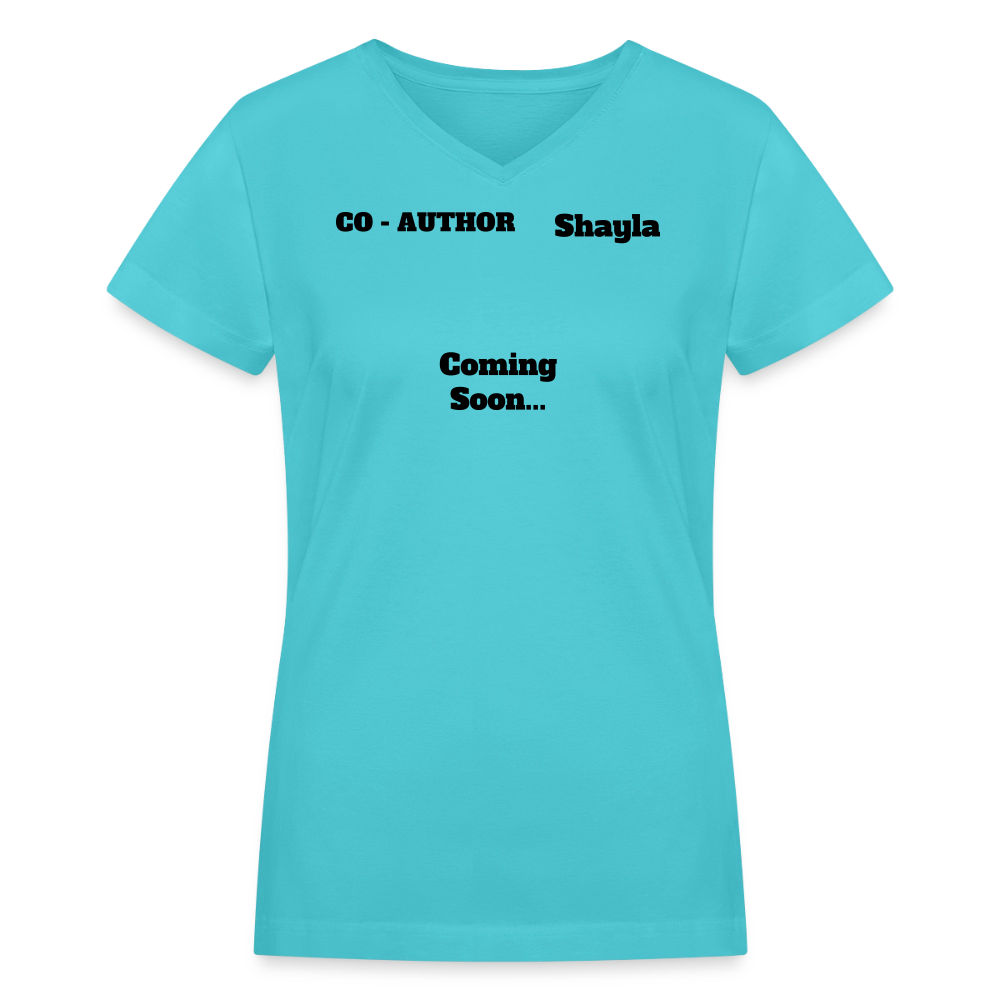 Co-author Shayla V-Neck T-Shirt - aqua