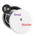 Buttons small 1'' (5-pack) - white
