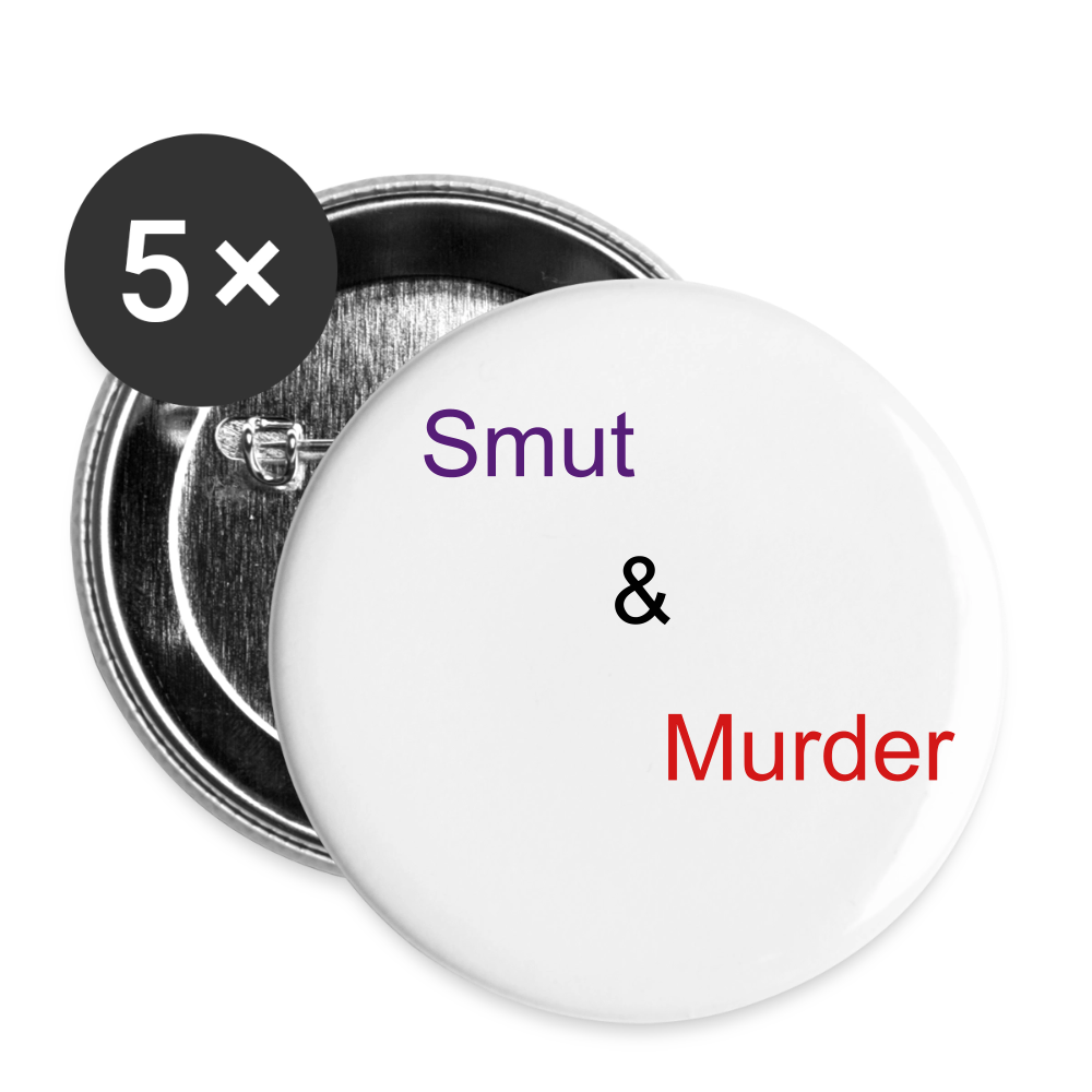 Buttons small 1'' (5-pack) - white
